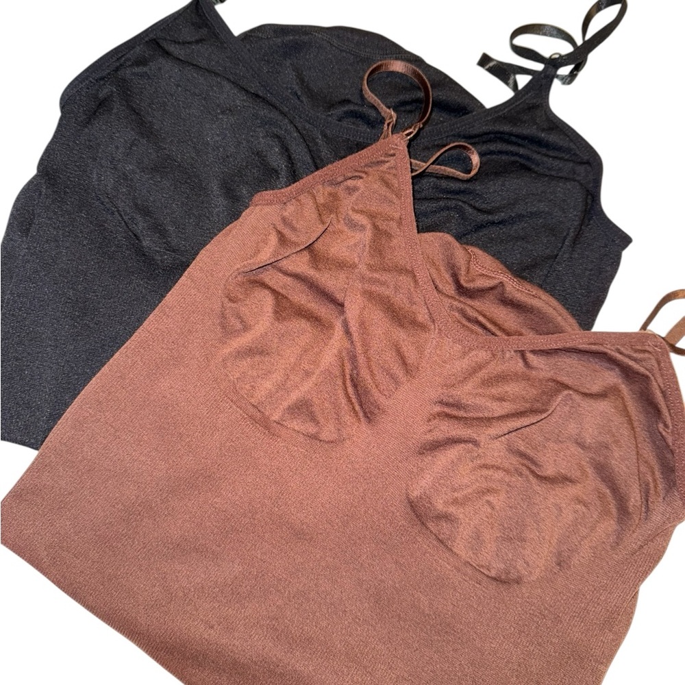 2-Pack Bodysuit Shapewear Bundle - Size XXL - Brown & Black